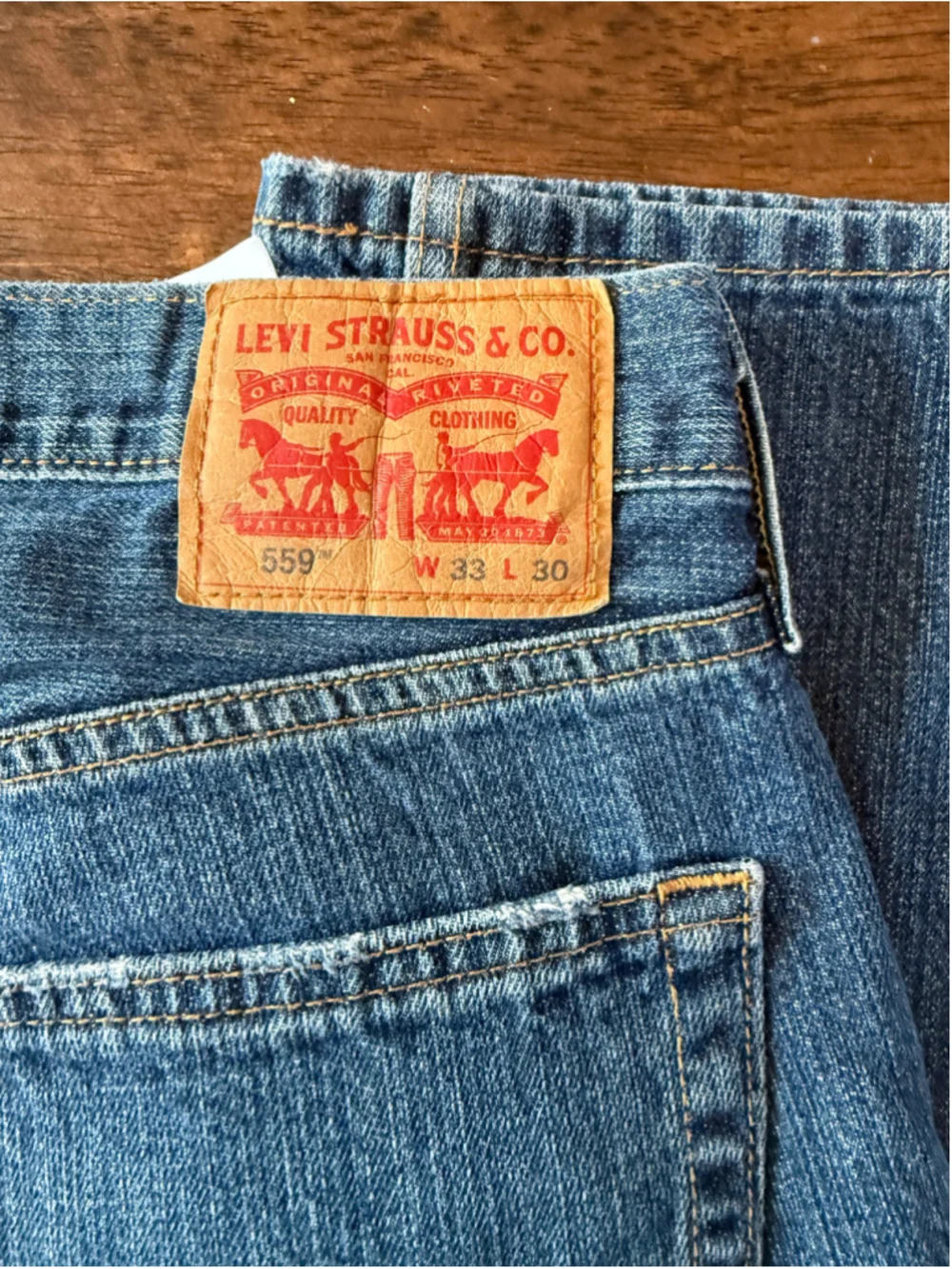 Men's Levi's 559 Straight Leg Jeans Blue Waist 33